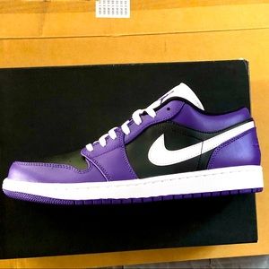 Air Jordan 1 Low Court Purple Black